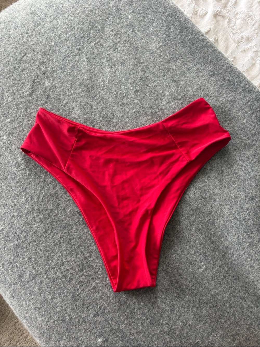 Zaful Red High-Waist Bikini Bottom
